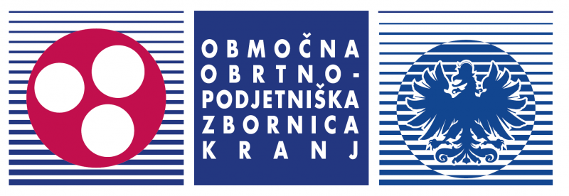 Območna obrtno – podjetniška zbornica Kranj logo ležeč